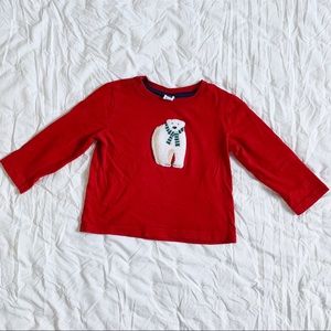 EUC Janie & Jack red polar bear shirt size 18 -24m